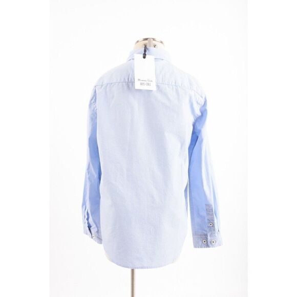 Massimo Dutti Boys Shirt Sz 5-6 yrs 110 cm Blue Long Sleeve Button Up NWT - Picture 4 of 5